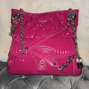 Rare euc coach legacy poppy gloss pink bag